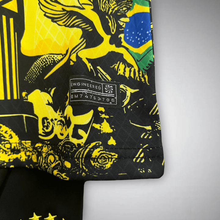 Brazil "Jesus" Premium Kids Size Yellow Kit - Premium Quality Kits at Football Monarch