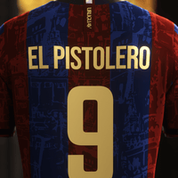 FC Barcelona "El Pistolero" Premium Kit - Premium Quality Kits at Football Monarch