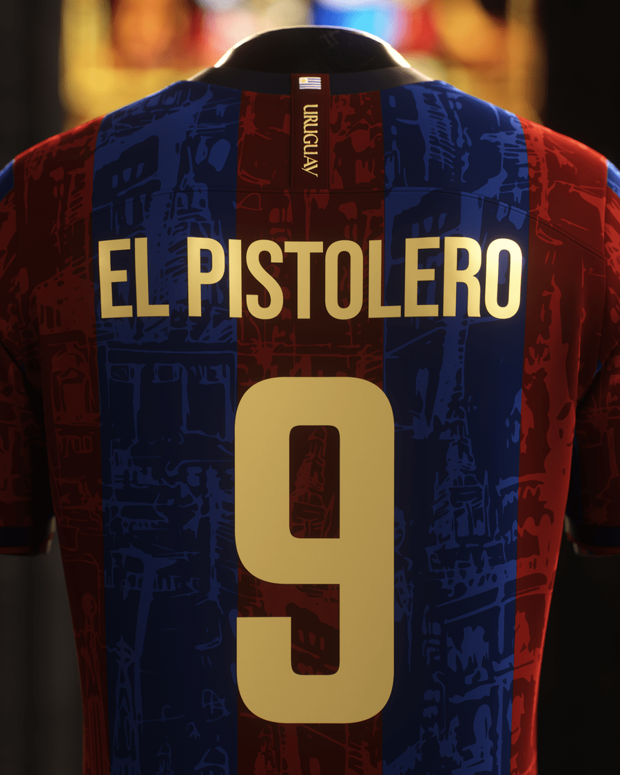 FC Barcelona "El Pistolero" Premium Kit - Premium Quality Kits at Football Monarch