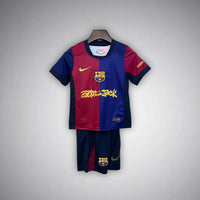 FC Barcelona x Cactus Jack Home Kids Size Kit - Premium Quality Kits at Football Monarch