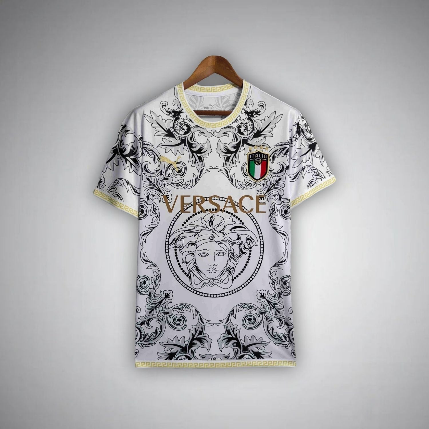 Italy "Versace" Premium White Kit - Premium Quality Kits at Football Monarch