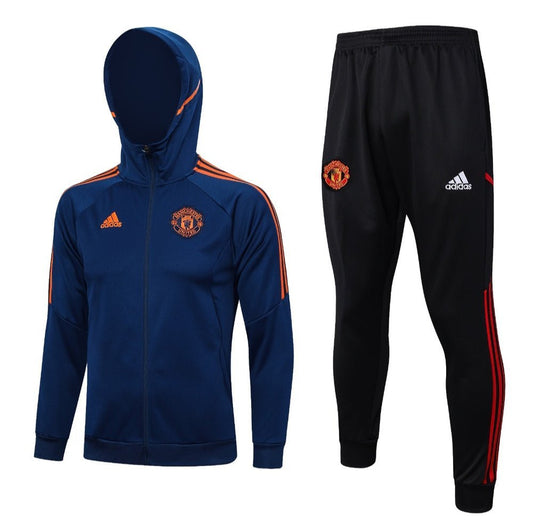 Manchester United Dark Blue Premium Tracksuit - Premium Quality Kits at Football Monarch
