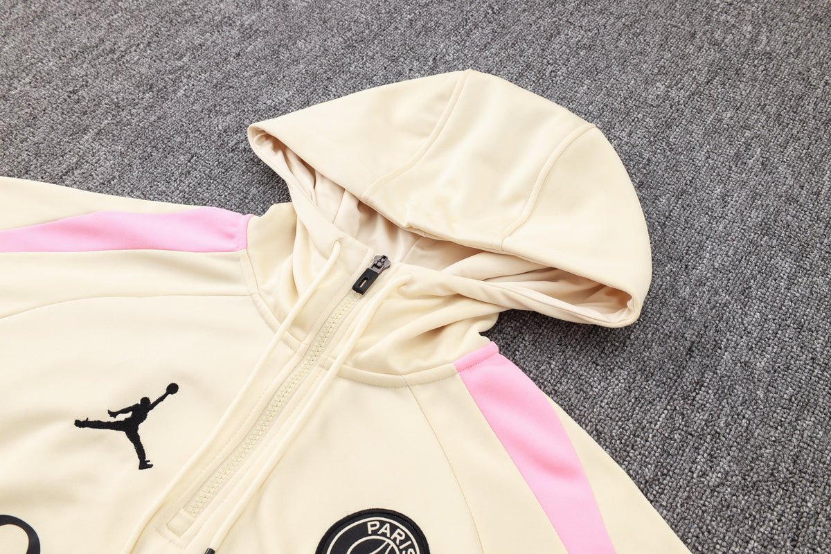PSG Beige and Black Premium Tracksuit - Premium Quality Kits at Football Monarch
