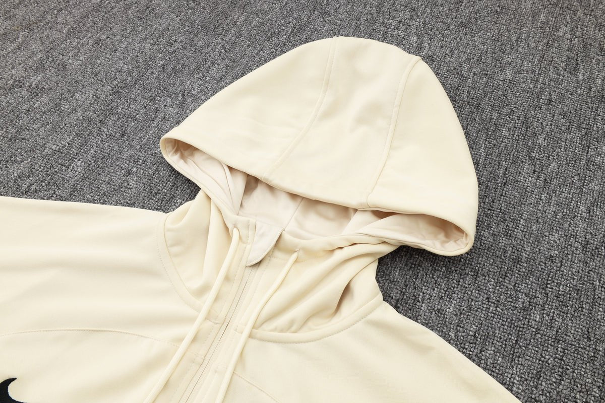 PSG Beige and Dark Blue Premium Tracksuit - Premium Quality Kits at Football Monarch