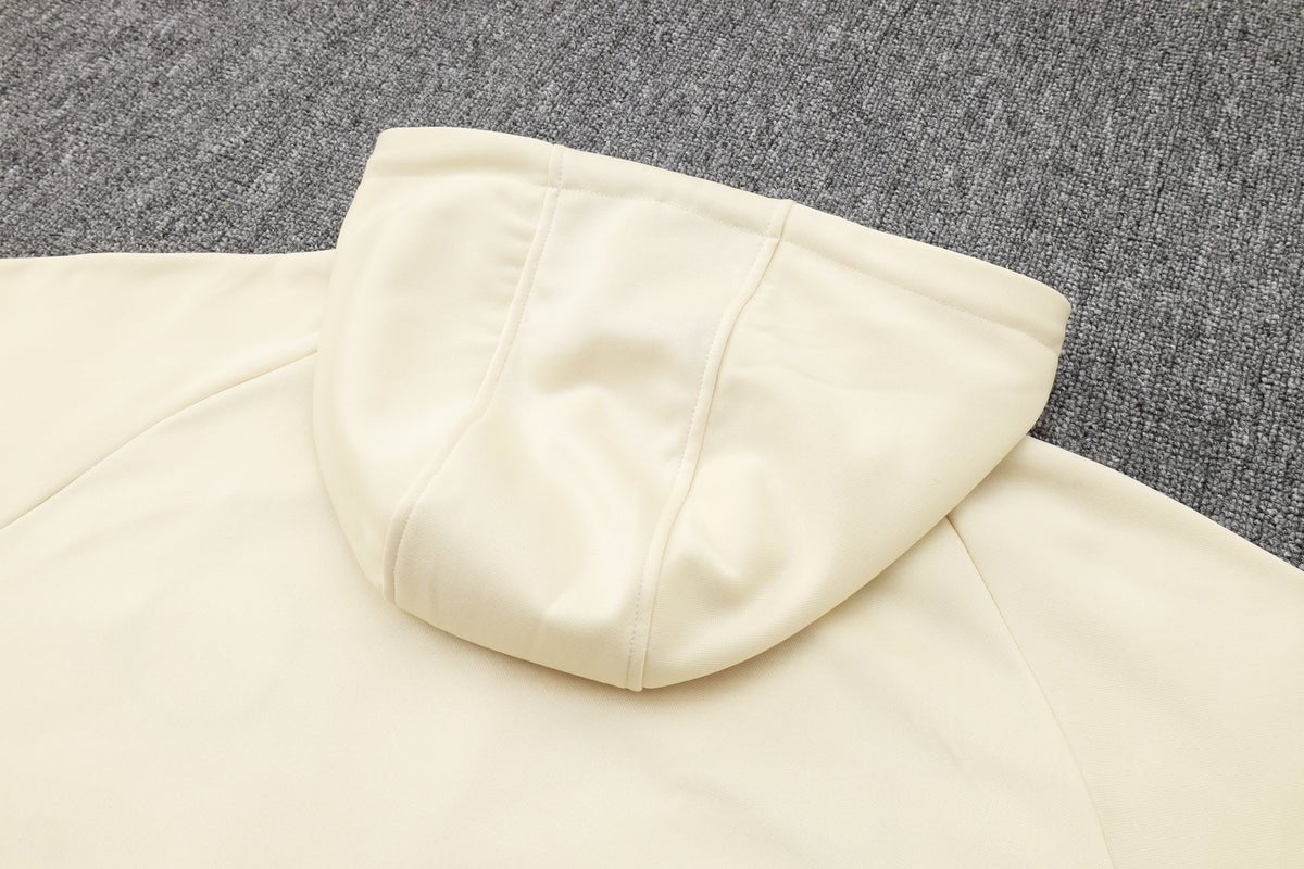 PSG Beige and Dark Blue Premium Tracksuit - Premium Quality Kits at Football Monarch