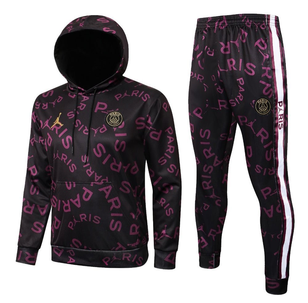PSG Black and Purple x Gold Premium Tracksuit - Premium Quality Kits at Football Monarch