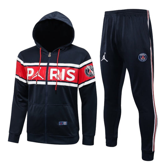 PSG Dark Blue and Red Premium Tracksuit - Premium Quality Kits at Football Monarch