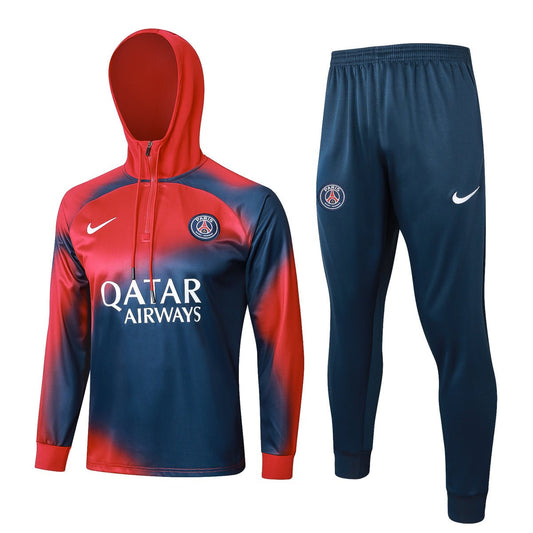 PSG Dark Blue and Red Tracksuit II - Premium Quality Kits at Football Monarch