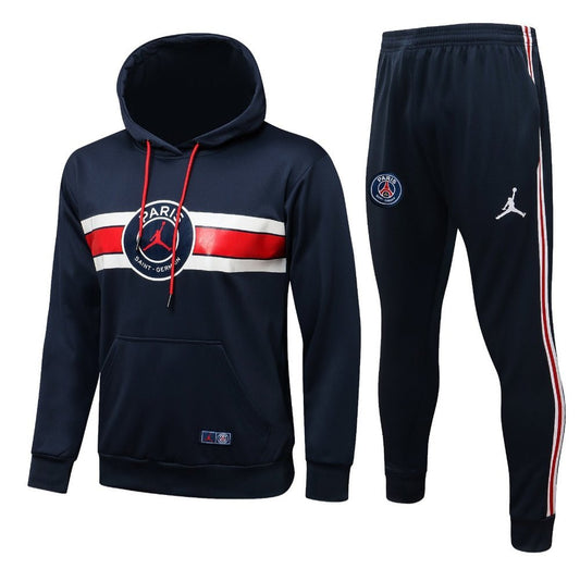 PSG Dark Blue and Red x White Premium Tracksuit - Premium Quality Kits at Football Monarch