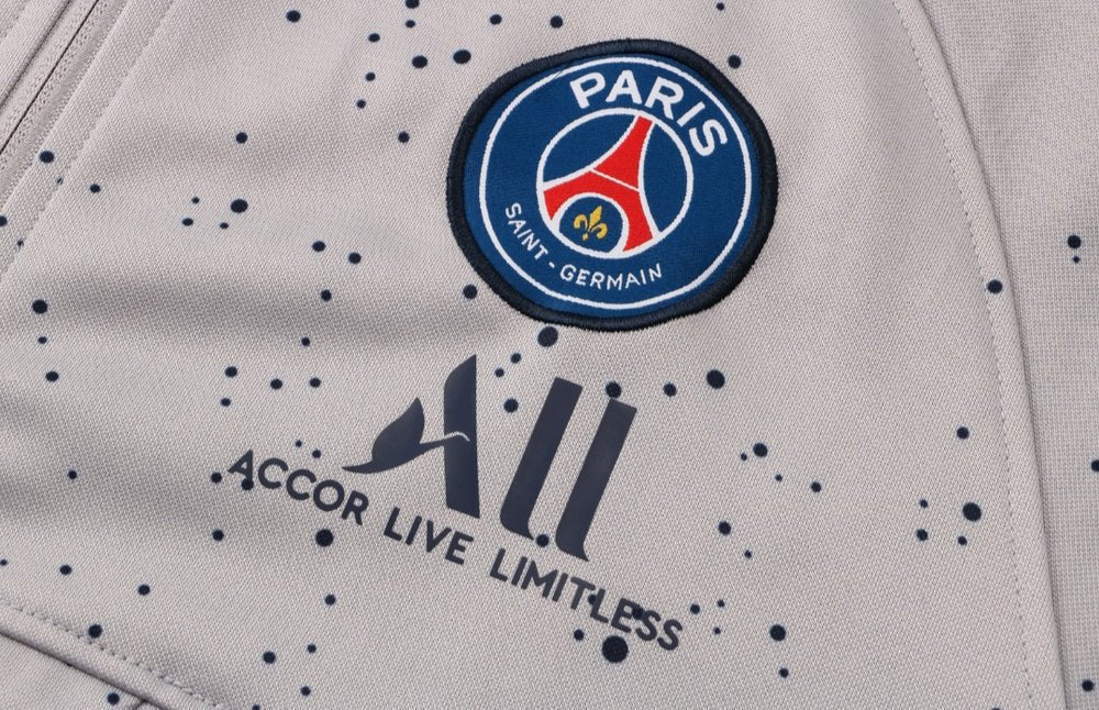 PSG Dark Gray and Blue Premium Tracksuit - Premium Quality Kits at Football Monarch