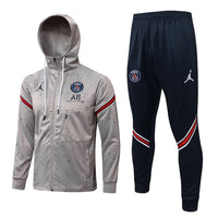 PSG Dark Gray and Blue Premium Tracksuit - Premium Quality Kits at Football Monarch
