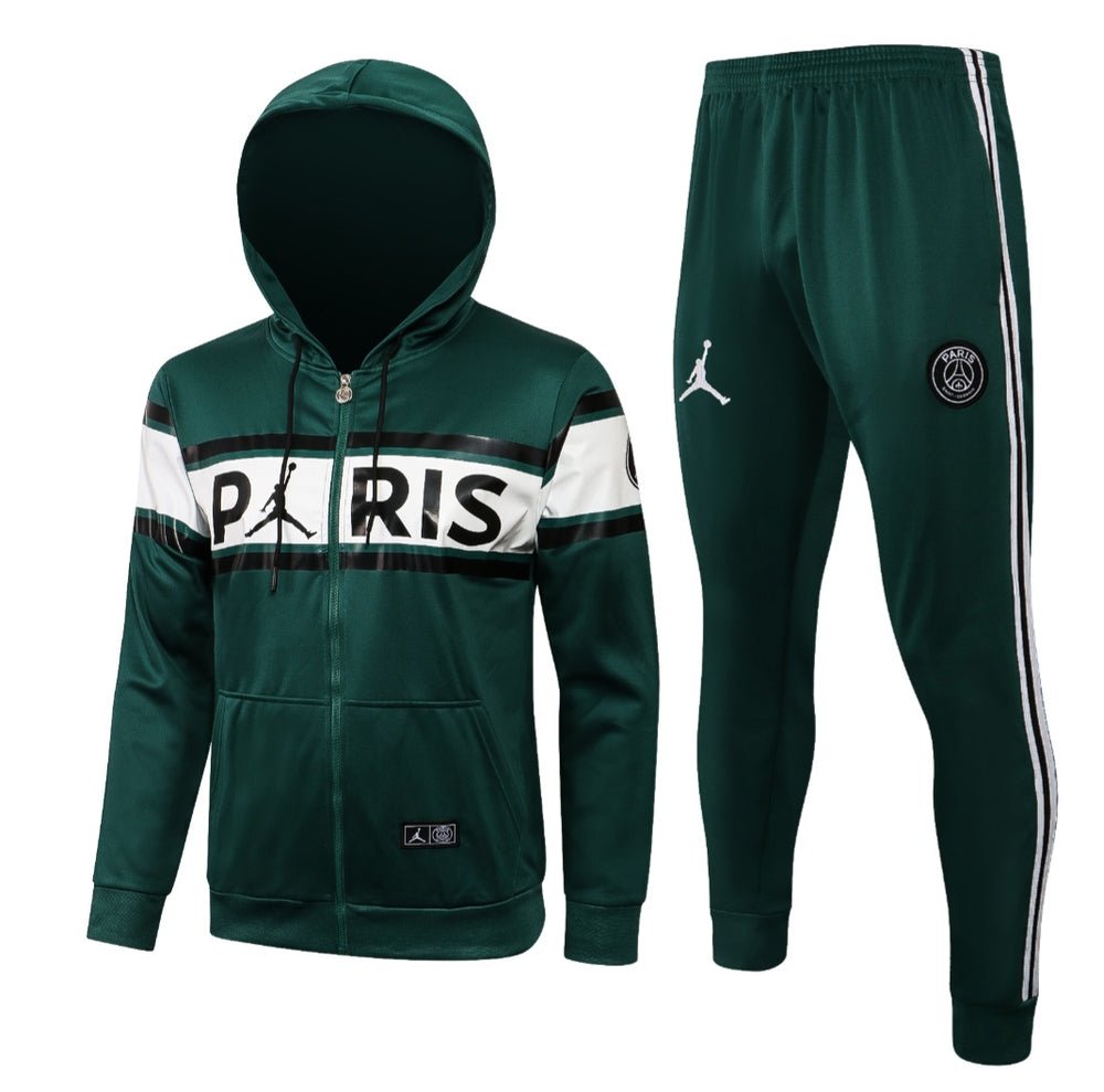 PSG Dark Green and White Premium Tracksuit - Premium Quality Kits at Football Monarch