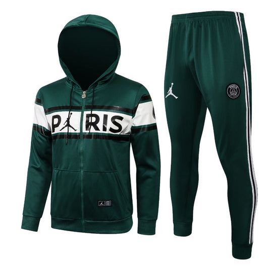 PSG Dark Green and White Premium Tracksuit - Premium Quality Kits at Football Monarch