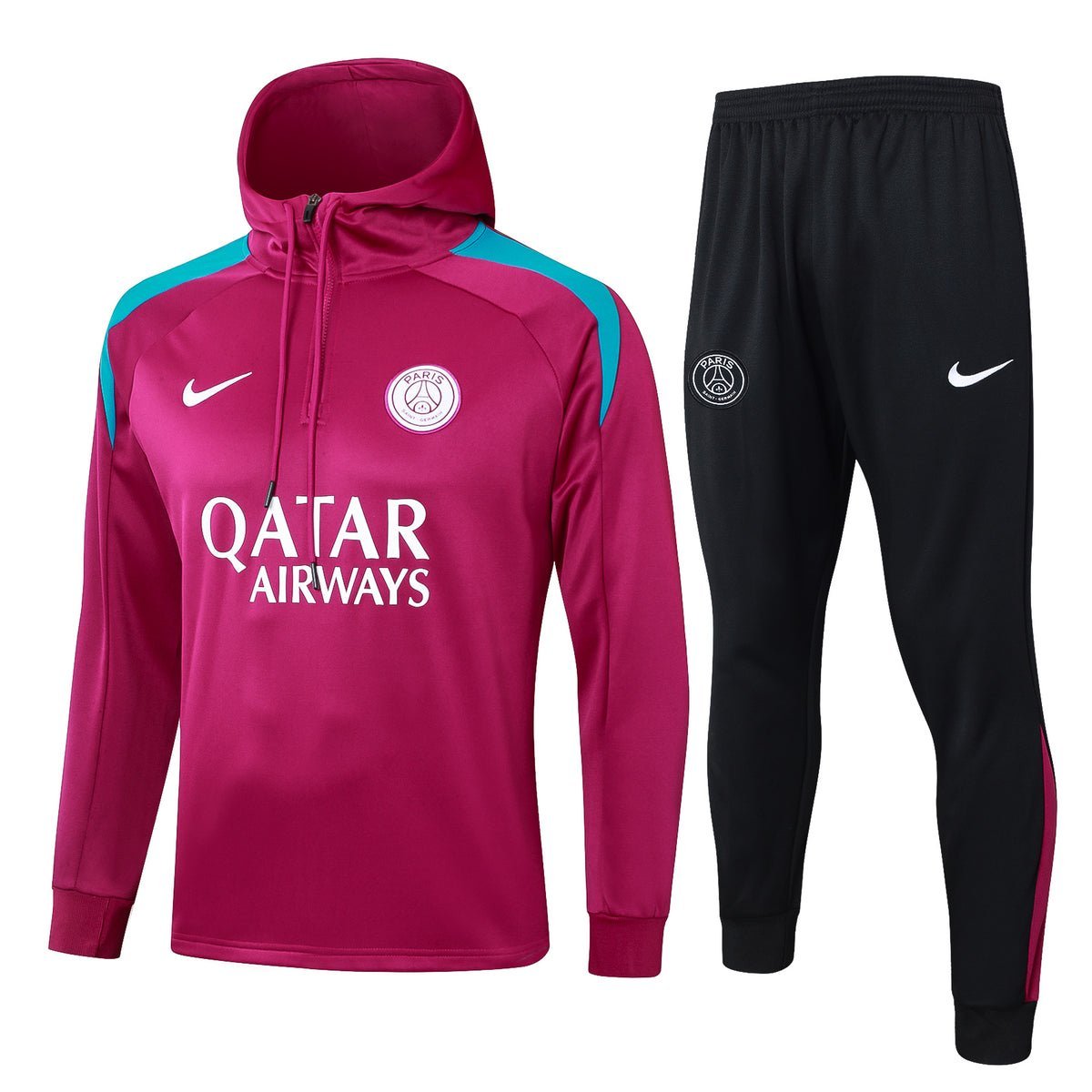 PSG Pink and Black Premium Tracksuit - Premium Quality Kits at Football Monarch