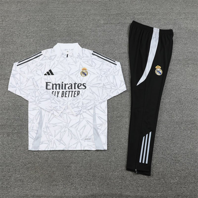 Real Madrid "White Armor" Premium Kids Size Tracksuit - Premium Quality Kits at Football Monarch